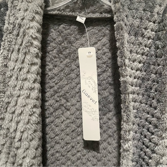 Gaovot Textured Open Sleeveless Vest Grey Women’s Size XL New - Picture 6 of 8